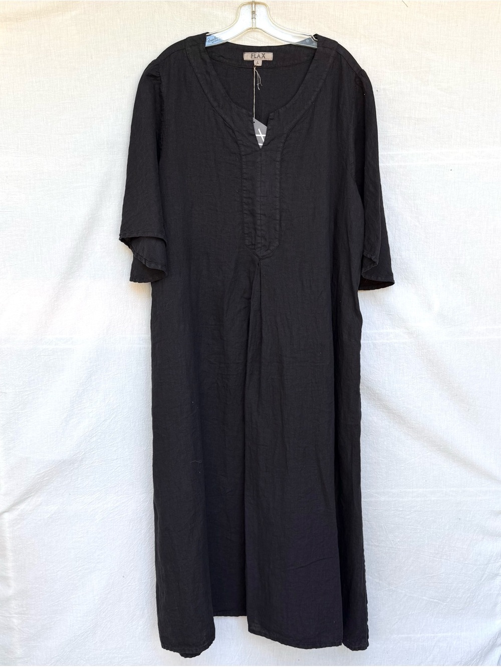NWT FLAX Lightweight Linen Caftan Dress Sz L Brand New w/Tags